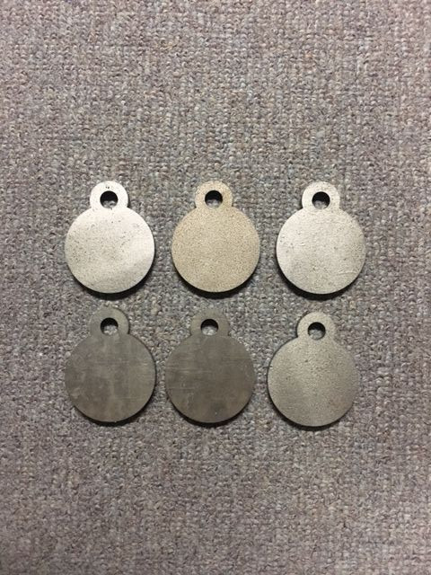 AR500 Steel Targets Hanging Gong 3" x 1/2 Set of 6 Pistol Plates IDPA! USA MADE!