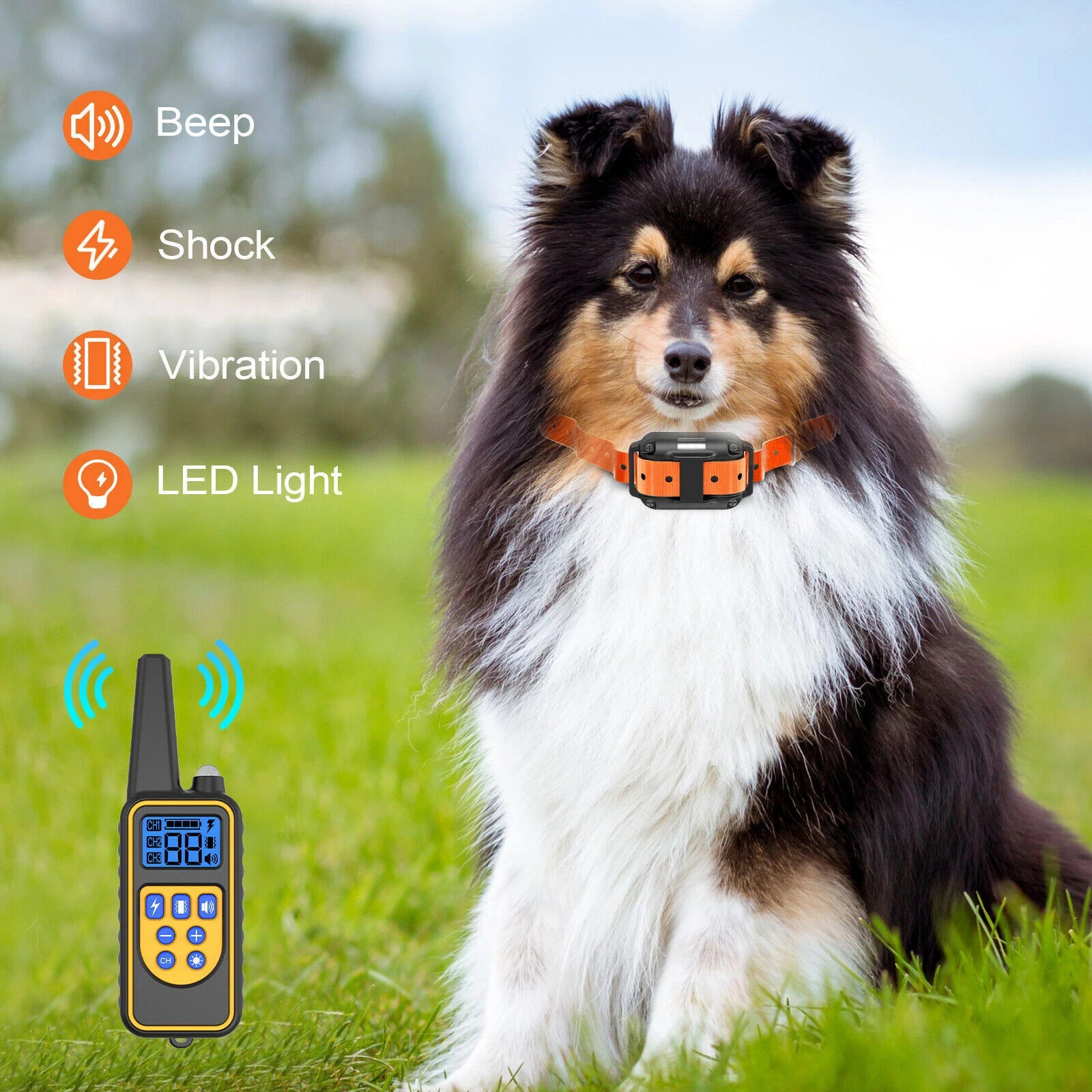 Dog Training Collar Remote 3000 FT Dog Shock Collars E-Collar Shock For 2 Dogs