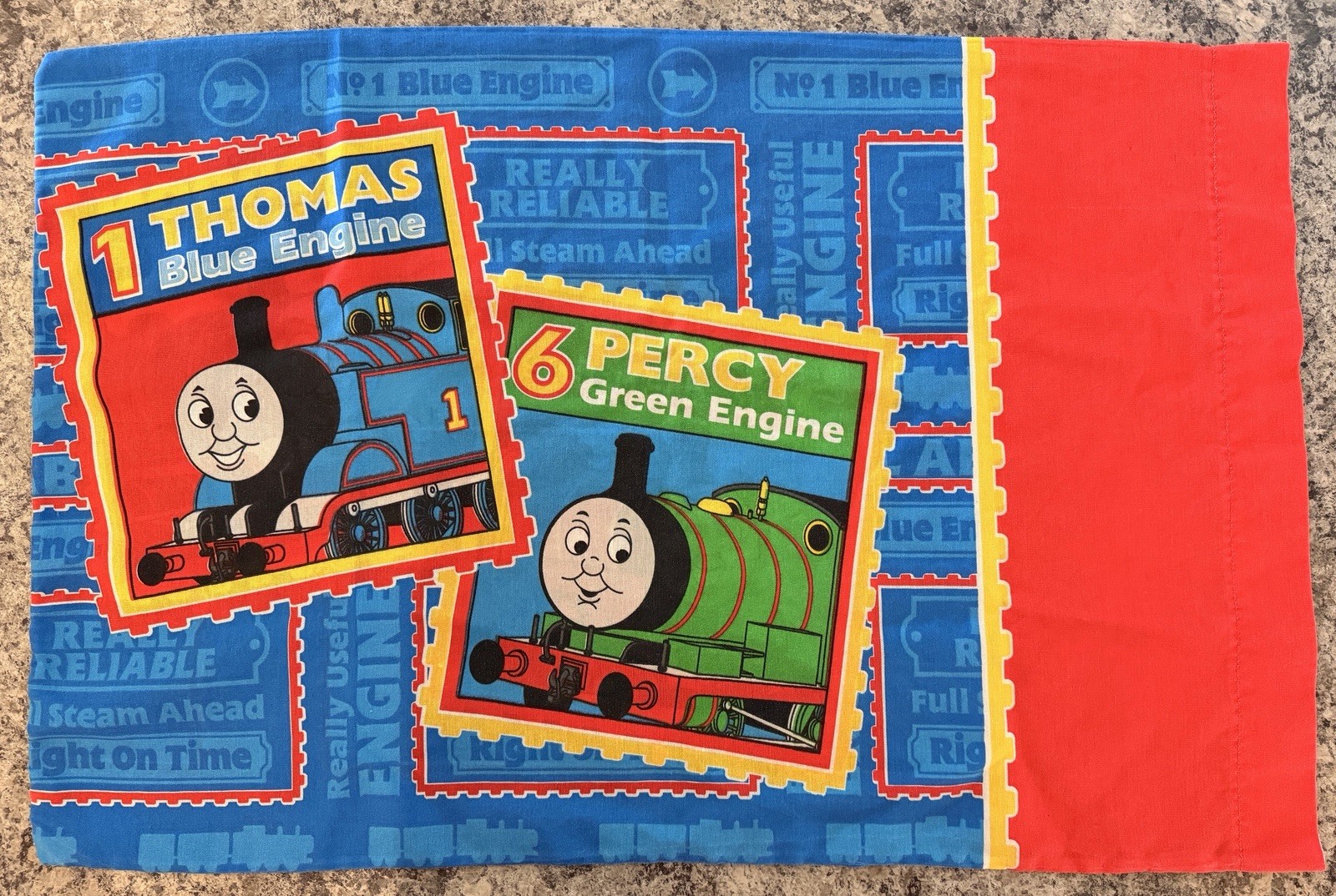 Vintage Thomas The Tank Engine Standard Sized Pillowcase