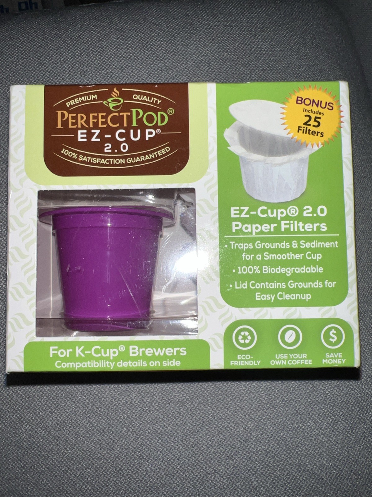 Perfect Pod  EZ-Cup 2.0  Purple  Refillable Coffee Capsule Keurig