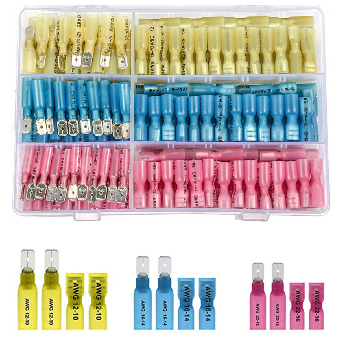220/200x Waterproof Heat Shrink Spade Wire Connectors Electrical Crimp Terminals