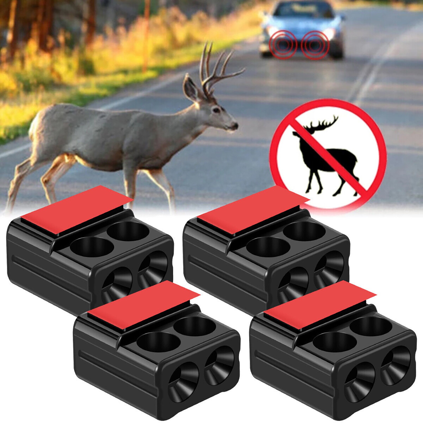 8X Deer Whistles Wildlife Warning Device Animal Sonic Alert Car Safety Accessory