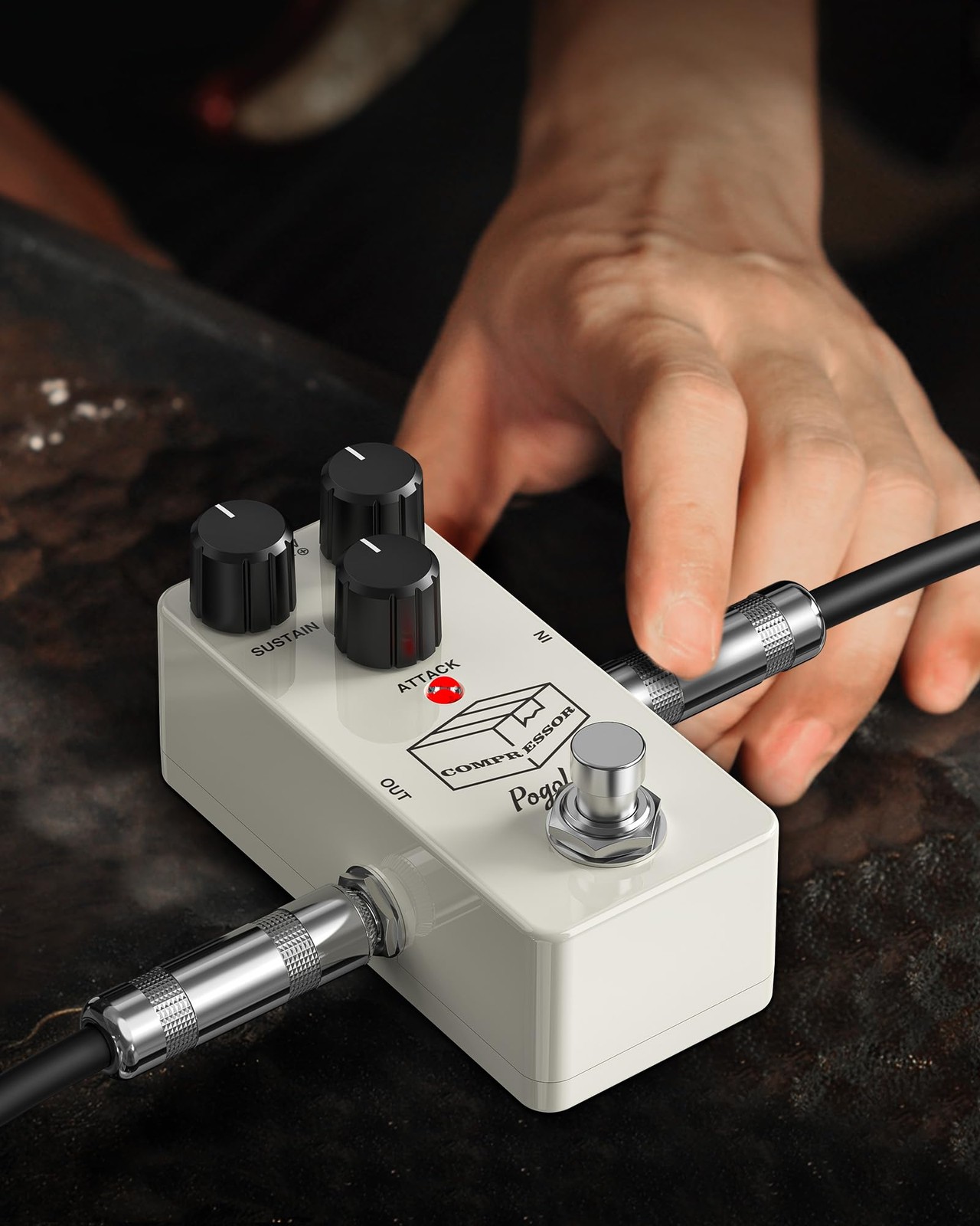 Pogolab Compressor Pedal, Guitar Pedal Compressor, Mini