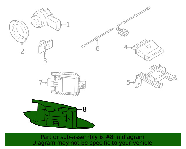 Genuine Audi Blind Spot Detection System Warning Sensor Bracket 8Y0-907-693-A