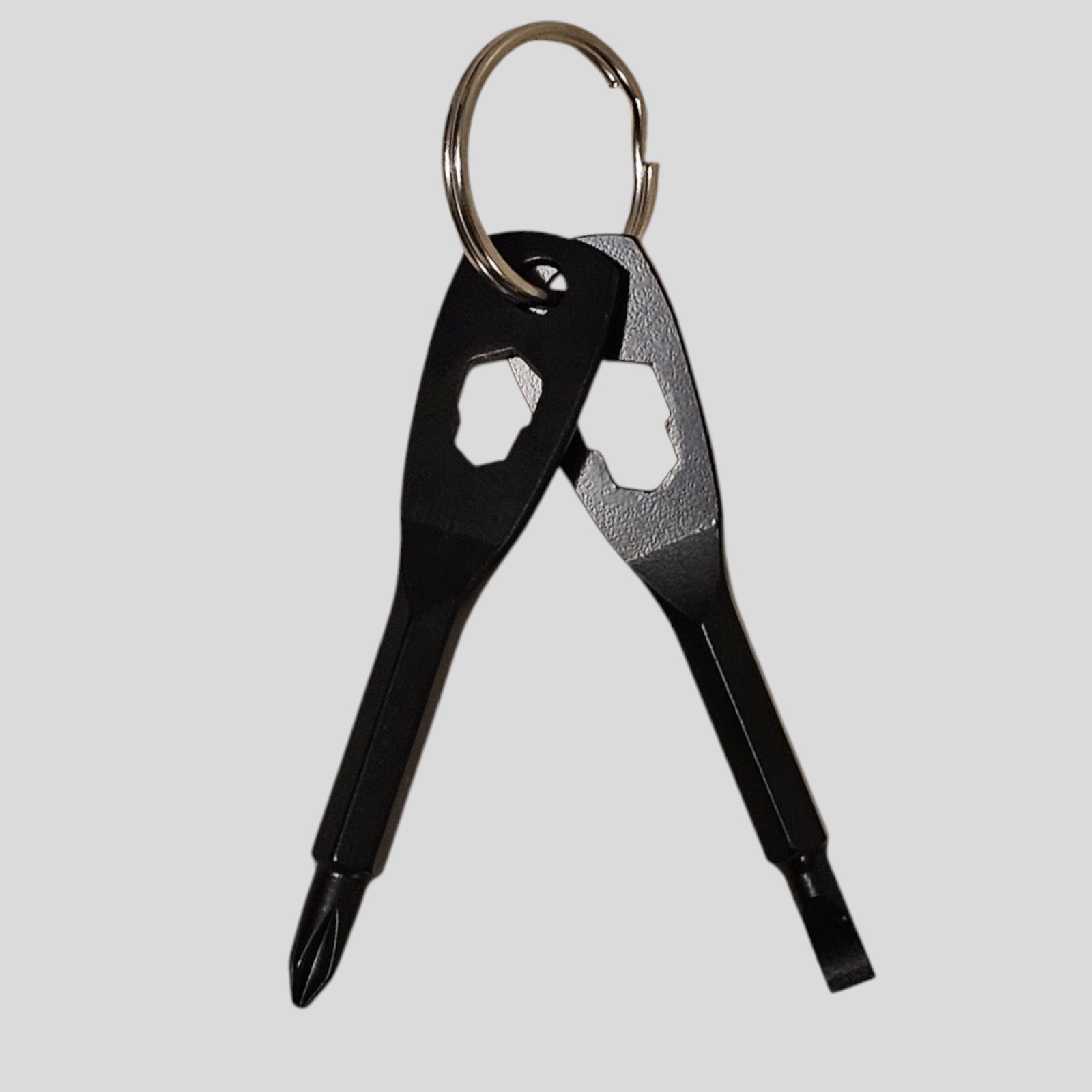 Compact Keychain Screwdriver Tool Set - Flat & Phillips Tips with Bottle Opener