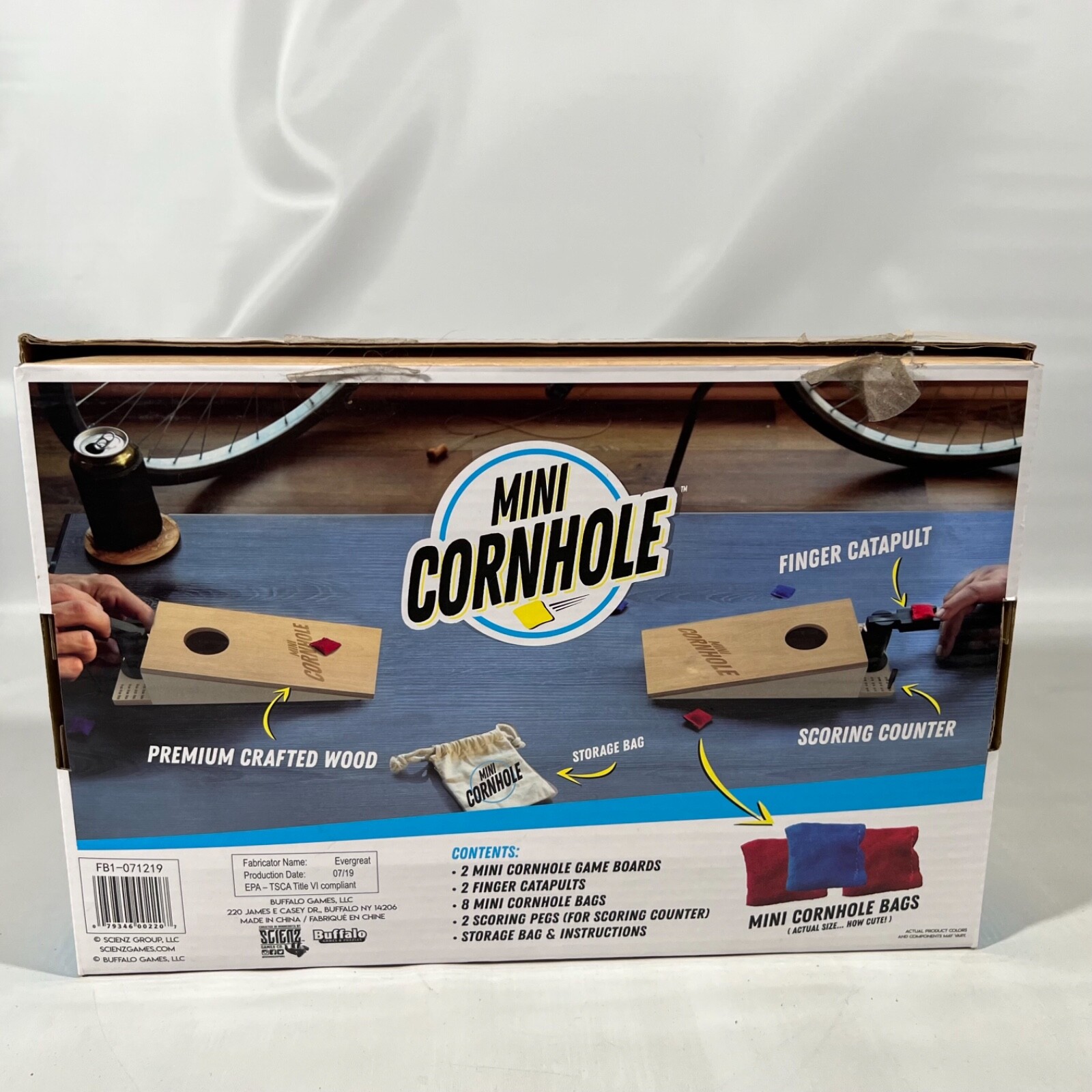 Buffalo Board Games Mini Tabletop Cornhole NEW OPEN BOX