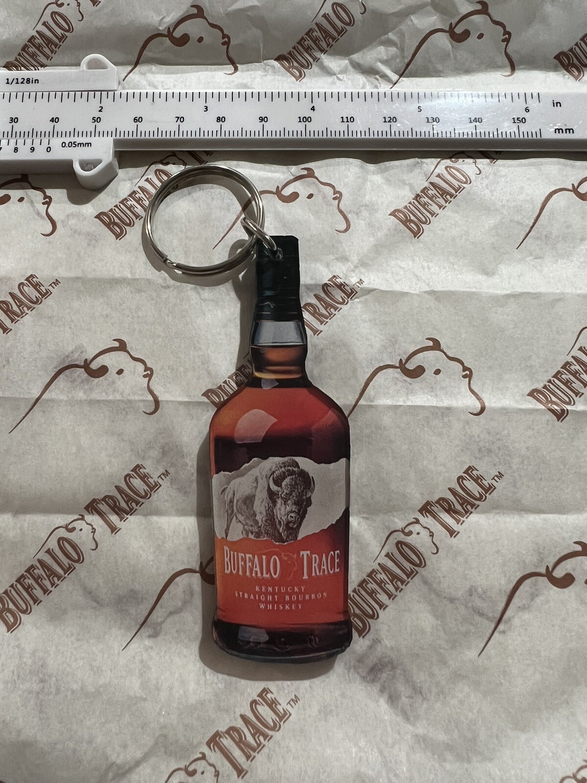 buffalo trace bourbon keychain 3d bottle rare pappy van winkle