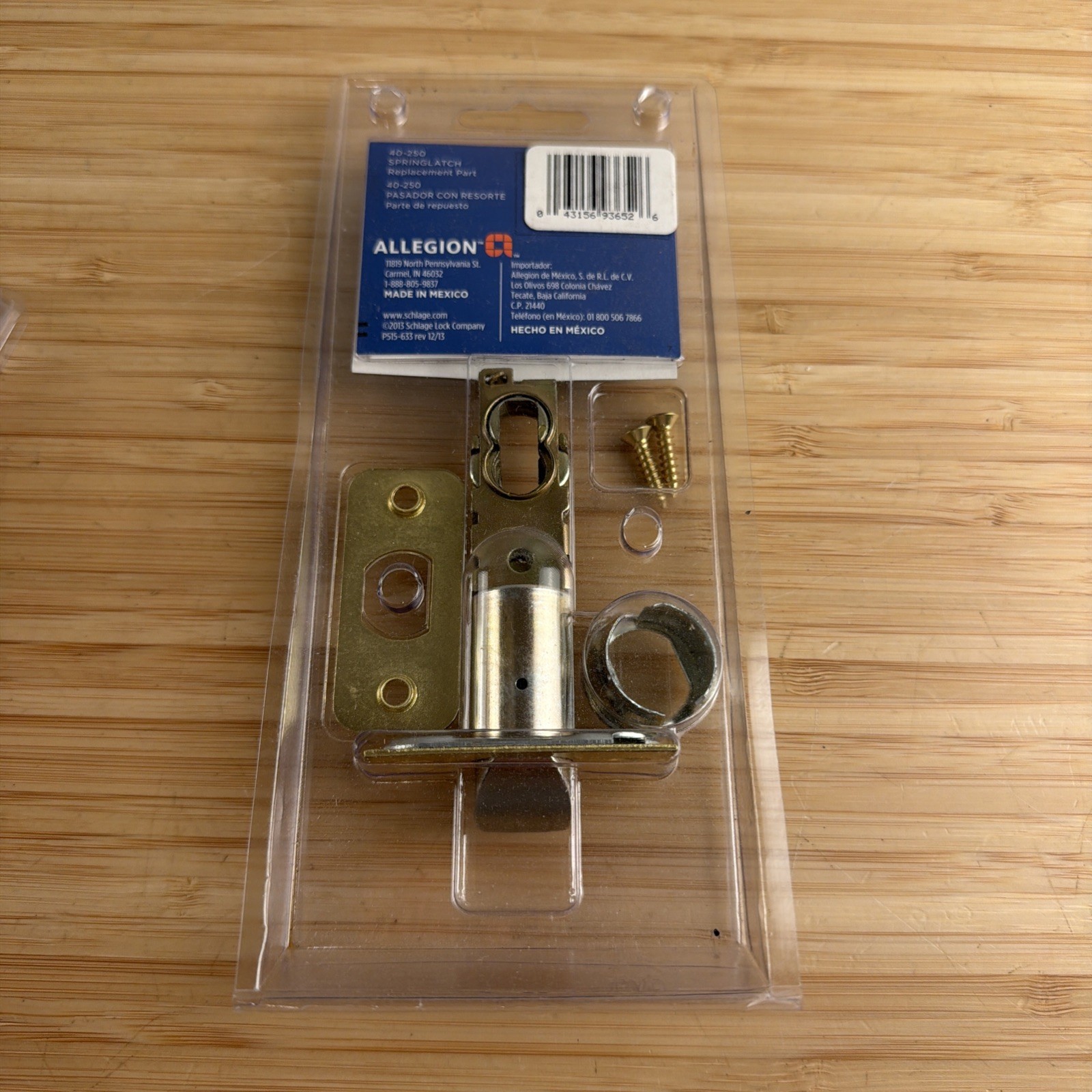 SCHLAGE Triple-Option Spring Latch -40-250 605 TRIPLE OPTION