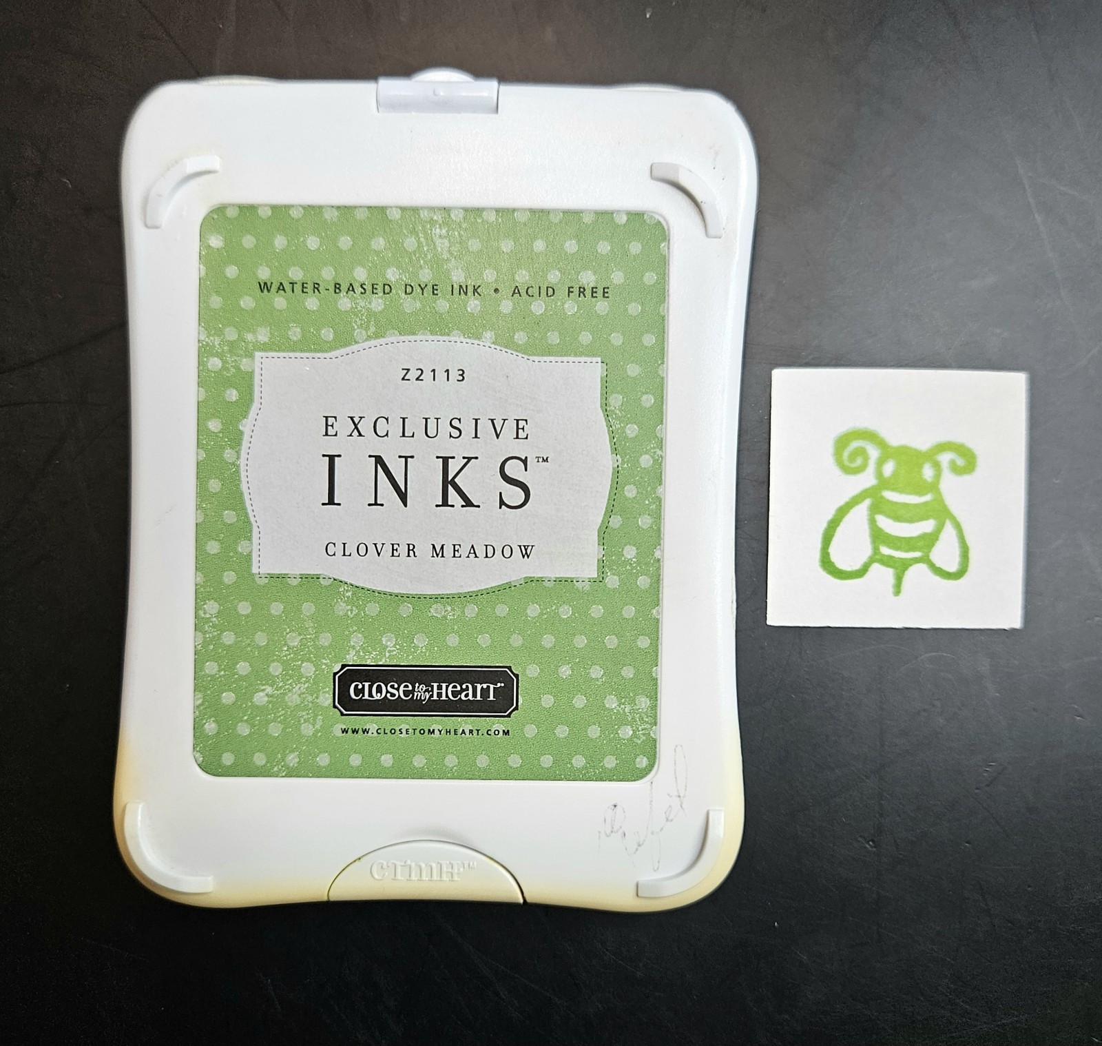 CLOVER MEADOW Dye Ink Pad Close To My Heart Exclusive Ink CTMH Stamping gt1