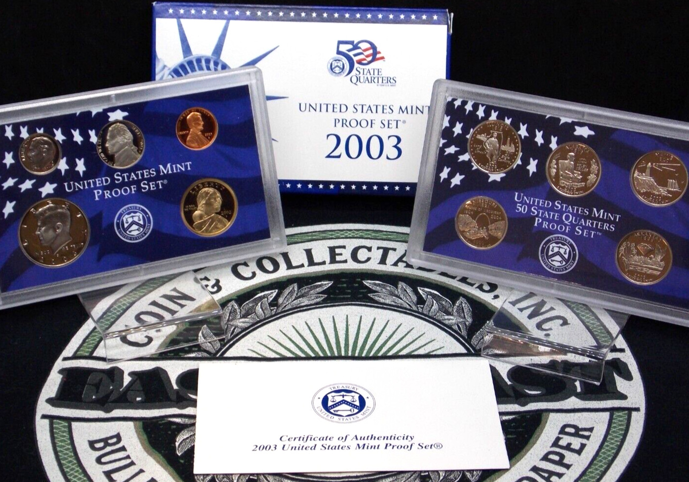 2003 "S" U.S. Mint Clad Uncirculated PROOF Set (10 Coin) Box & COA ECC&C, Inc.