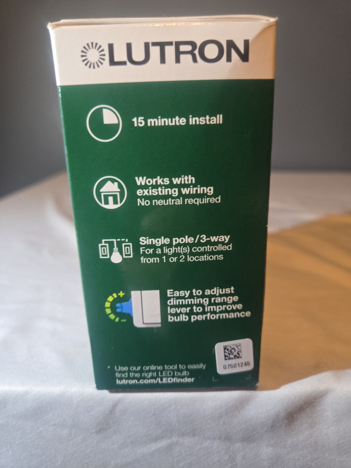 Lutron Diva LED+ Dimmer Switch White for Dimmable LED Bulbs 150-W (2-Pack)