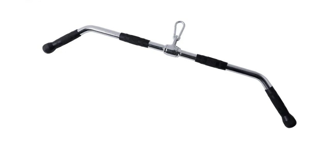 NEW 8.8 Lb LAT Cable Machine Attachment, Curl Pulldown Bar, Full Rotation, Steel