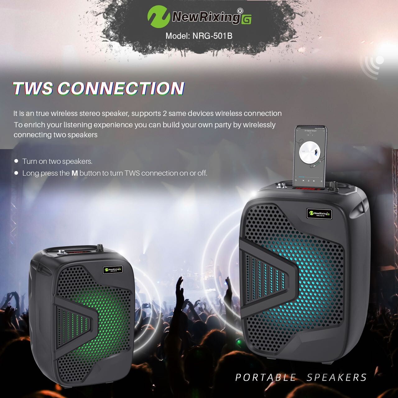 Portable Karaoke Machine Speaker with Microphone,Bluetooth 5.0, Wireless Speaker