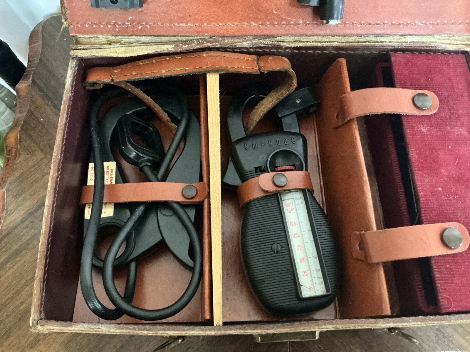 Vintage Amprobe Clamp-On AC Voltmeter Test Set w/ Case & Accessories Untested