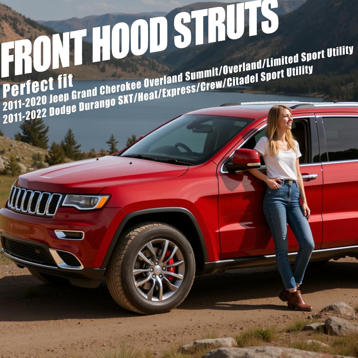 55113748AA Front Hood Struts Lift Support for Jeep Grand Cherokee 2011-2020, Hoo