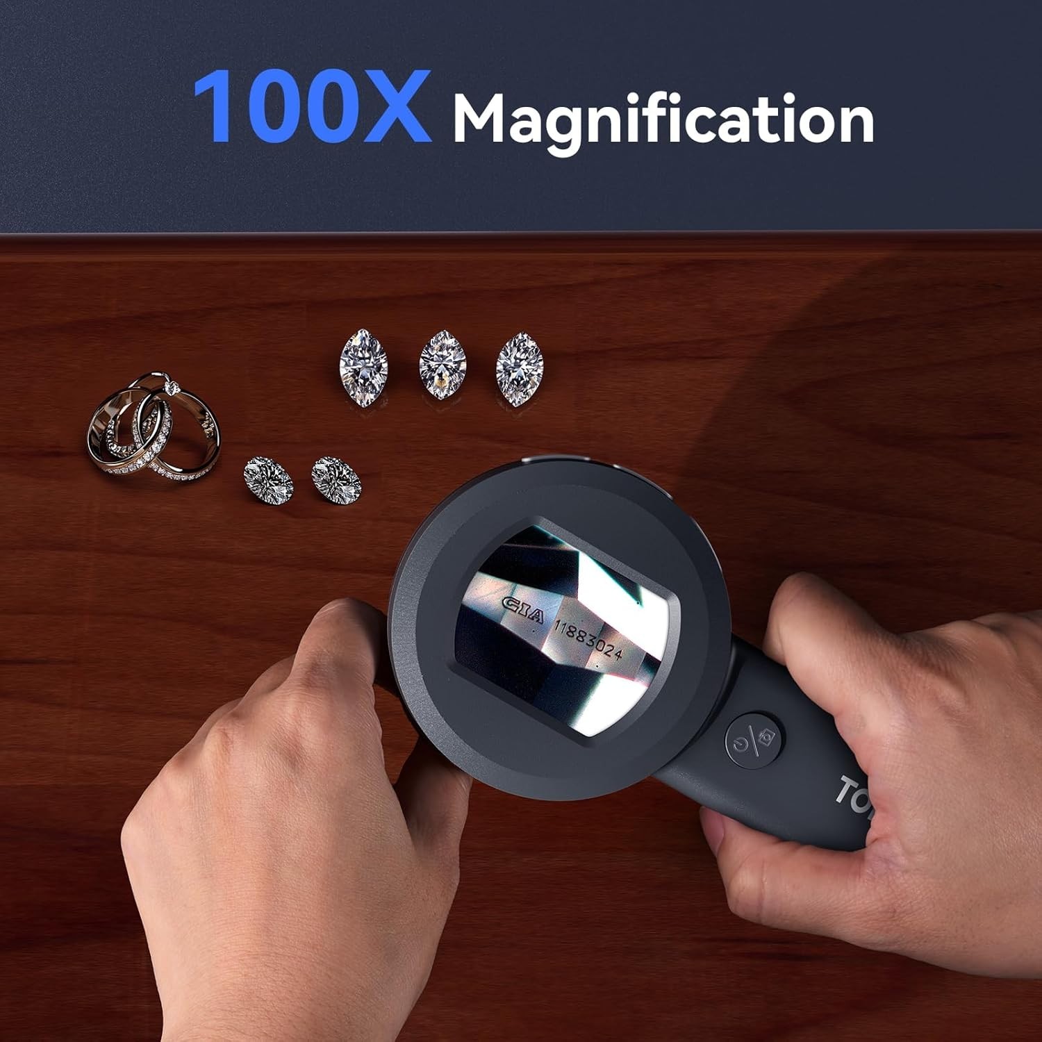 P10 Handheld Digital Microscope with 100X Magnification & 2" LCD for All Ages