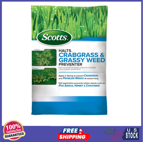 Scotts Halts Crabgrass Preventer, 20.12 lbs, Covers 10,000 sq ft, Weed Control