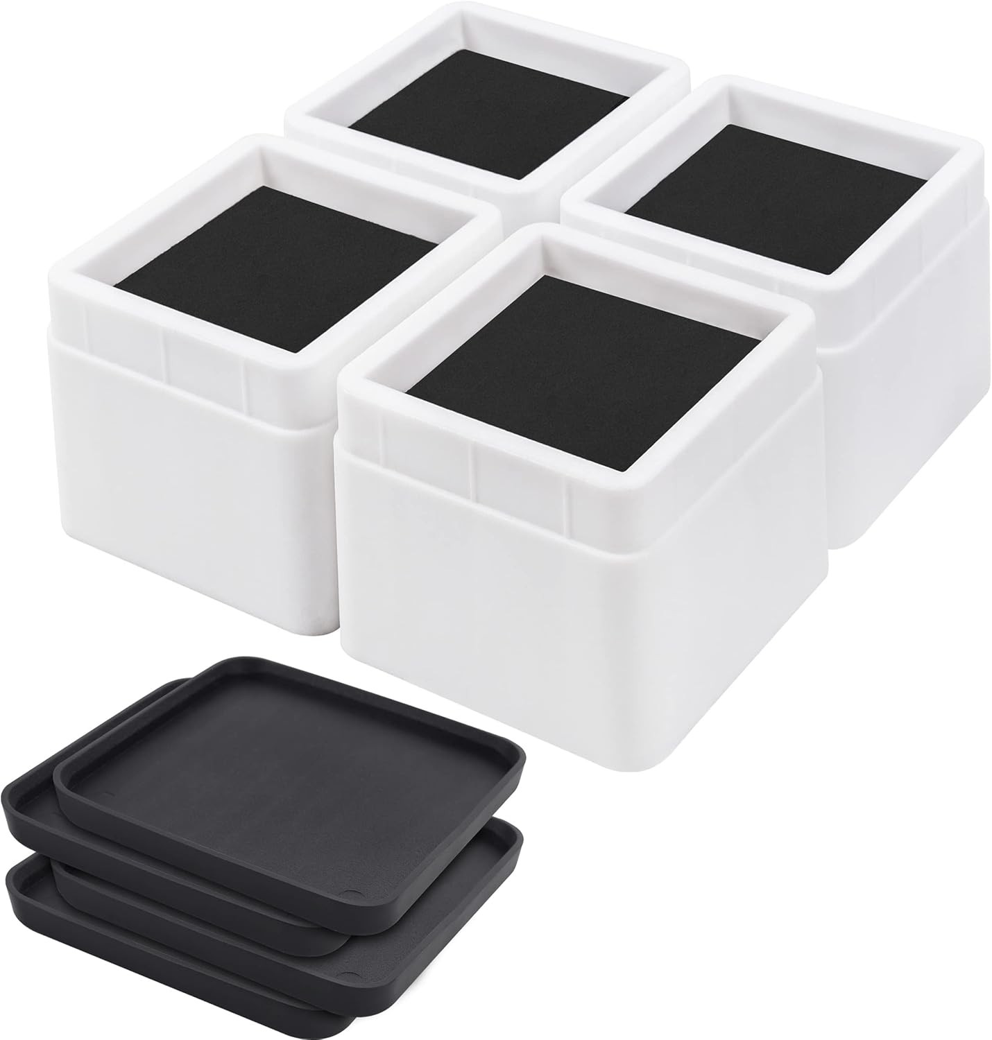 Bed Risers 3 or 6 Inch Heavy Duty Stackable Furniture Risers for Sofas Table Cou