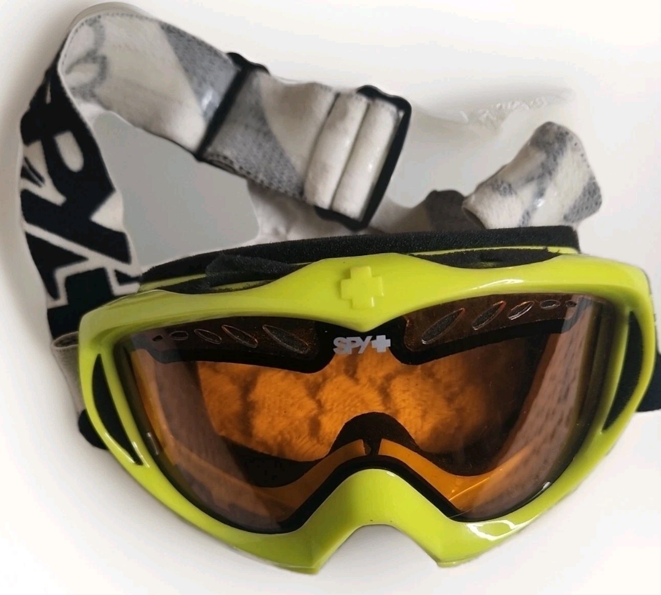 Official Spy Plus Branf Adult Yellow Rimmed Ski Snowboarding Goggles UV Lens