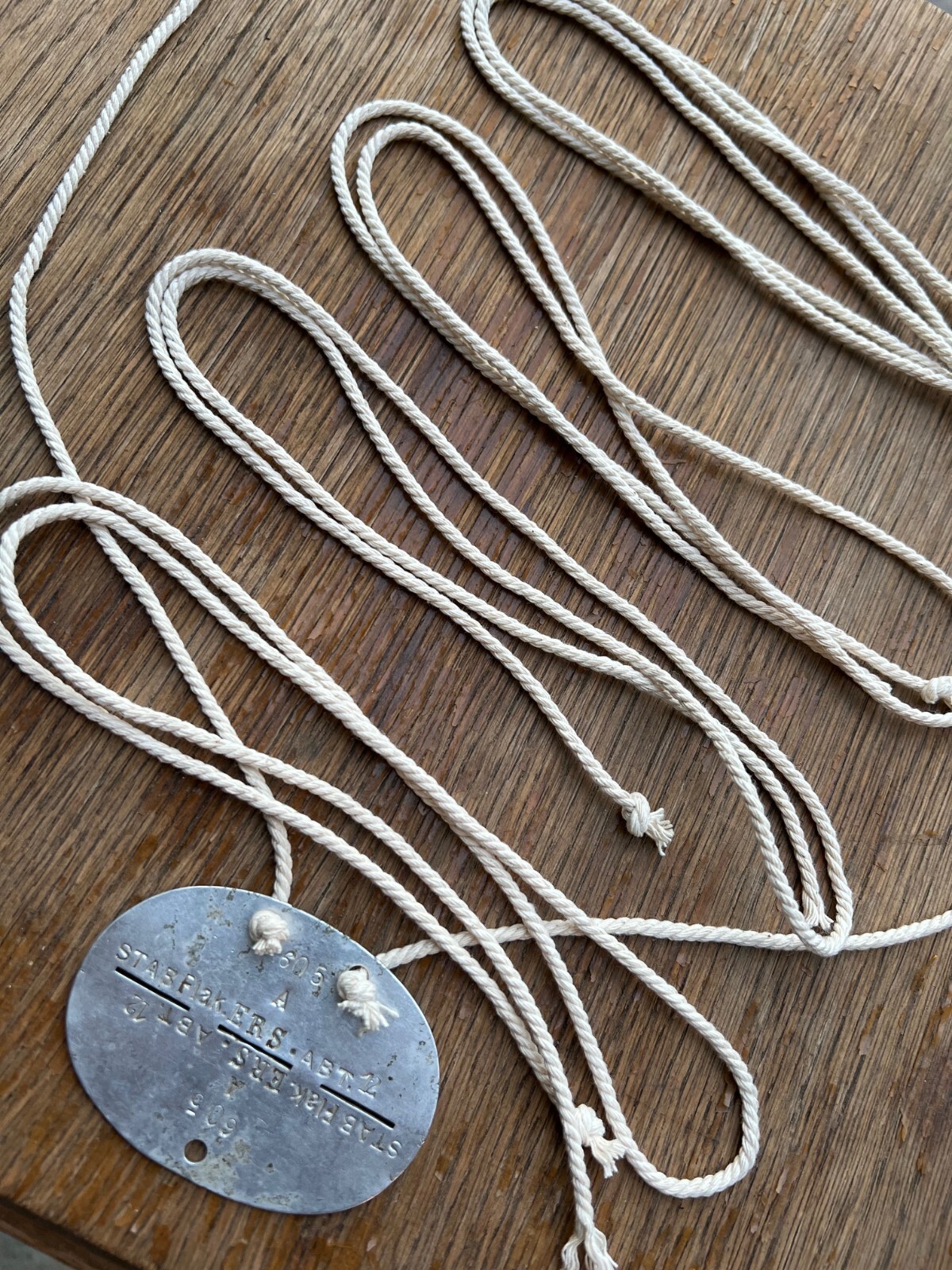 WW2 German Dog Tag cord / cord only / old Twisted cord style