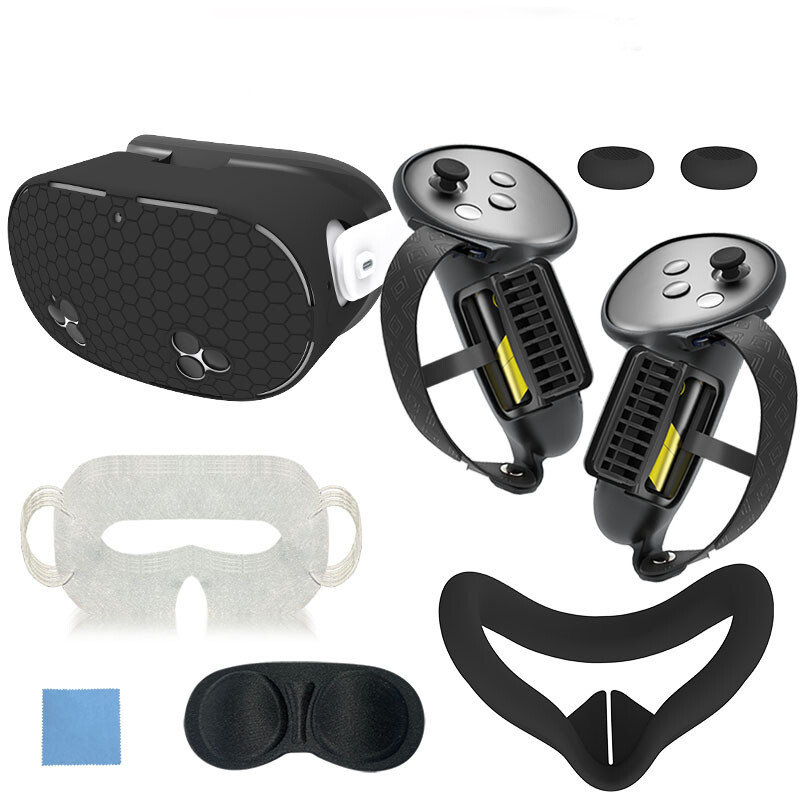 Silicone Cover Set for Meta Quest 3S Protective Set Controller Grip Soft Shell~