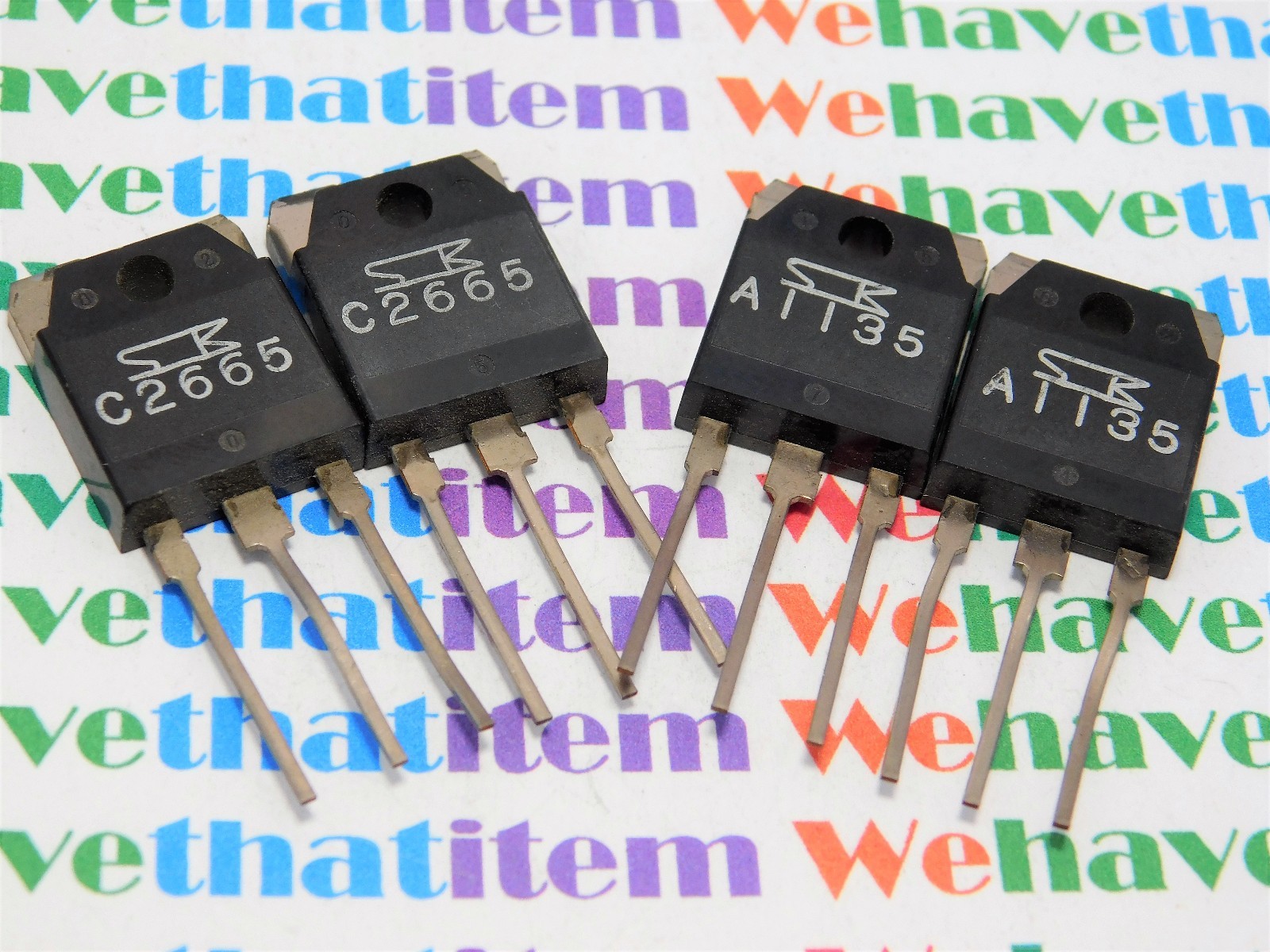 2SA1135 & 2SC2665 / TRANSISTOR / TO3PN / 1 PIECES OF EACH = 2 PIECES TOTAL(qzty)