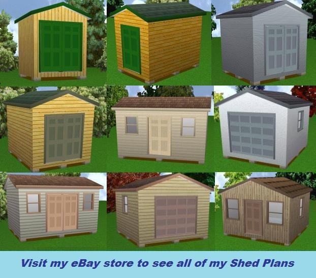 12x16 Storage Shed Plans Package, Blueprints, Material List & Instructions
