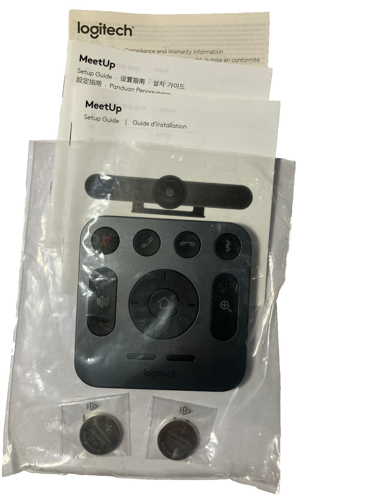 Logitech Meetup Remote Control 993-001389 Accessory Kit, Remote, Cable +More NEW