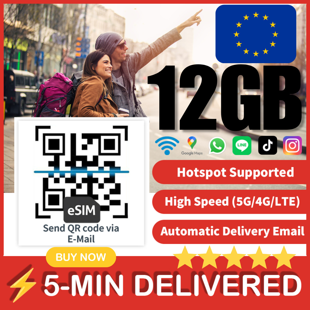 [eSIM] 15GB European Union +  100GB Spain eSIM Unlimited Calls eSIM Voice  EU