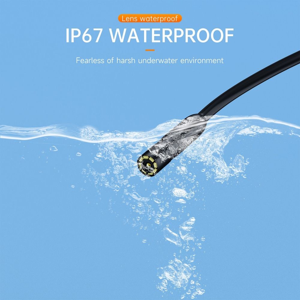 5.5mm Endoscope Inspection Camera Flexible Video Cam iPhone iOS Android Phone US