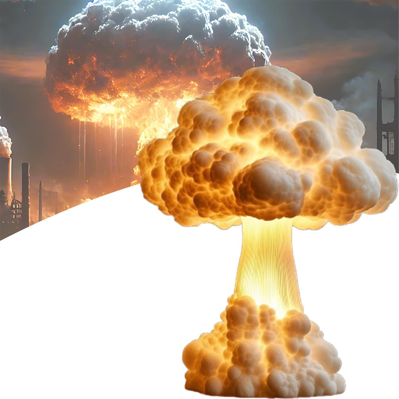 Handmade 3D Mushroom Cloud Core Explosion Lamp Atmosphere Lamp Gift