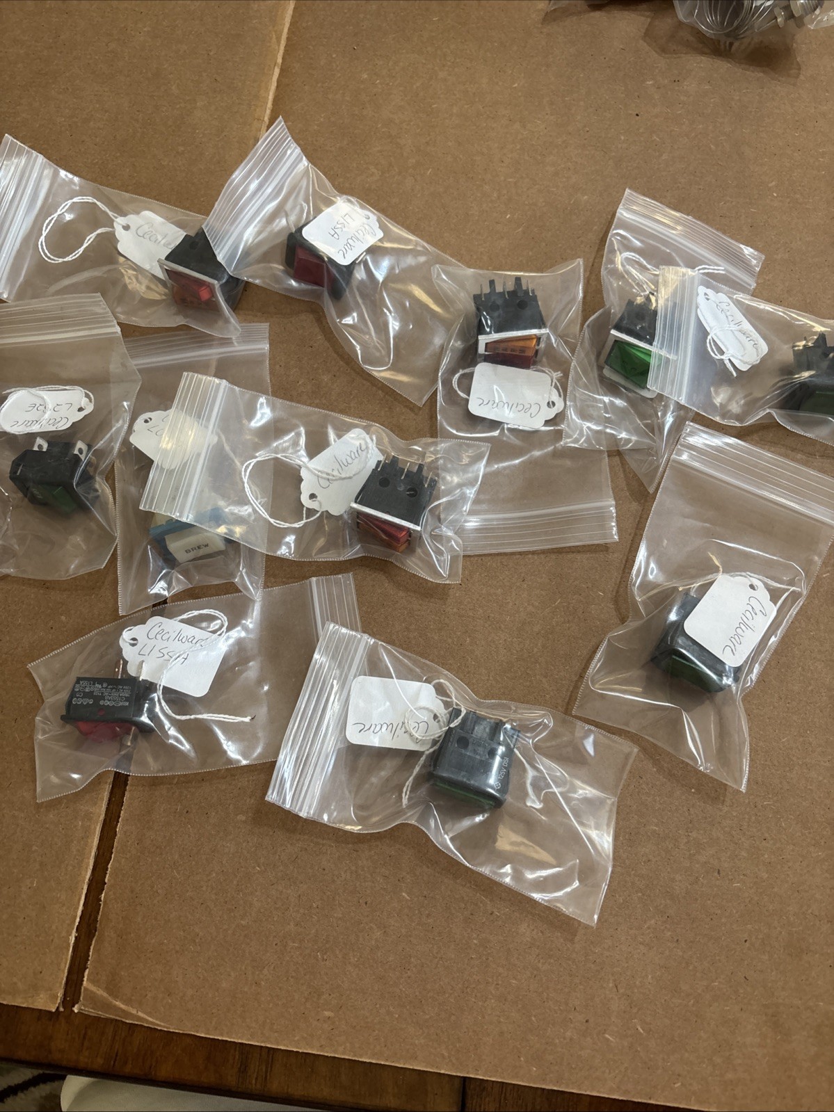 Grindmaster Cecilware Rocker Switch Lot Of 11