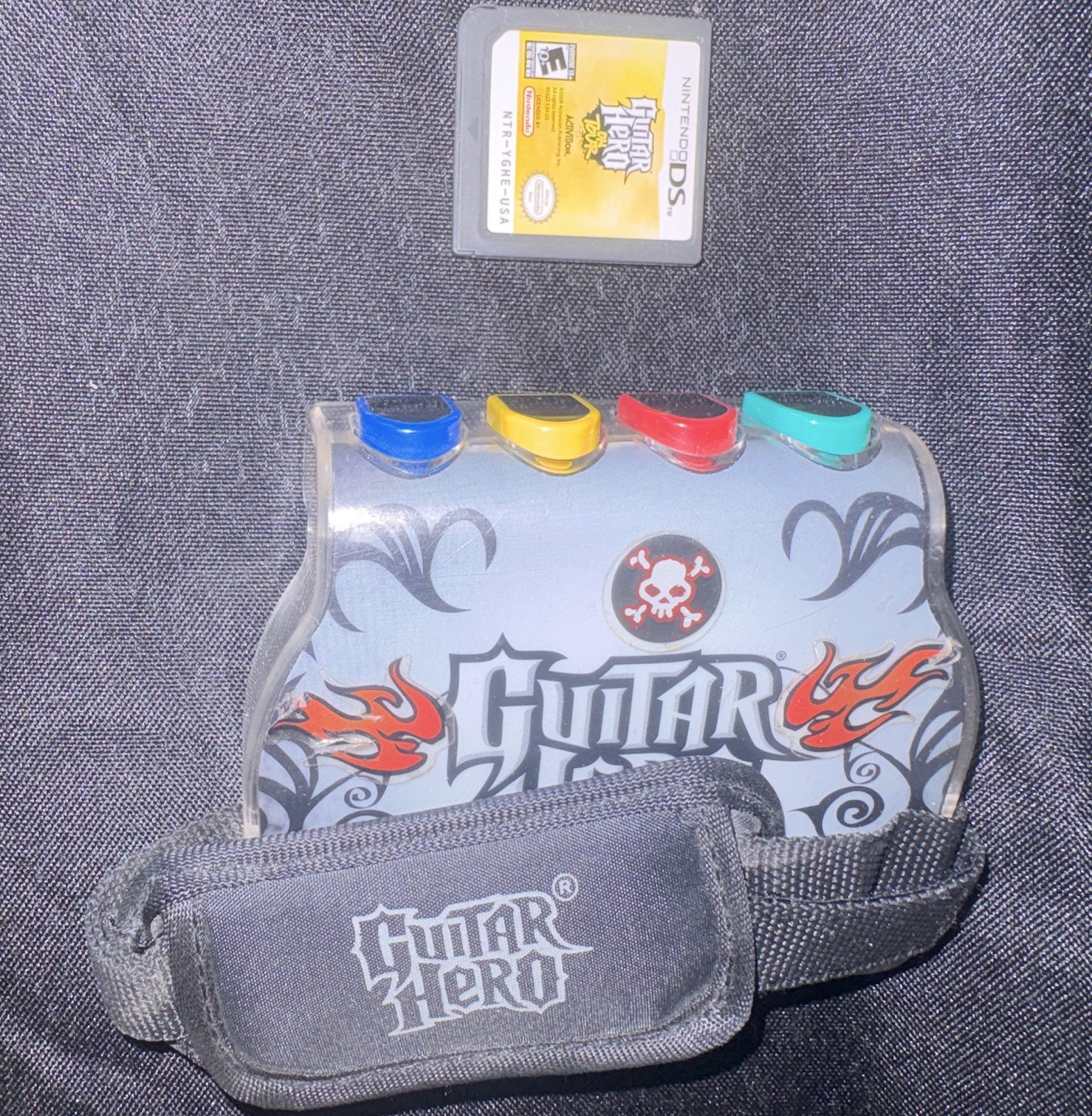 Guitar Hero On Tour Nintendo DS Game & Grip Bundle - Tested & Works Perfectly