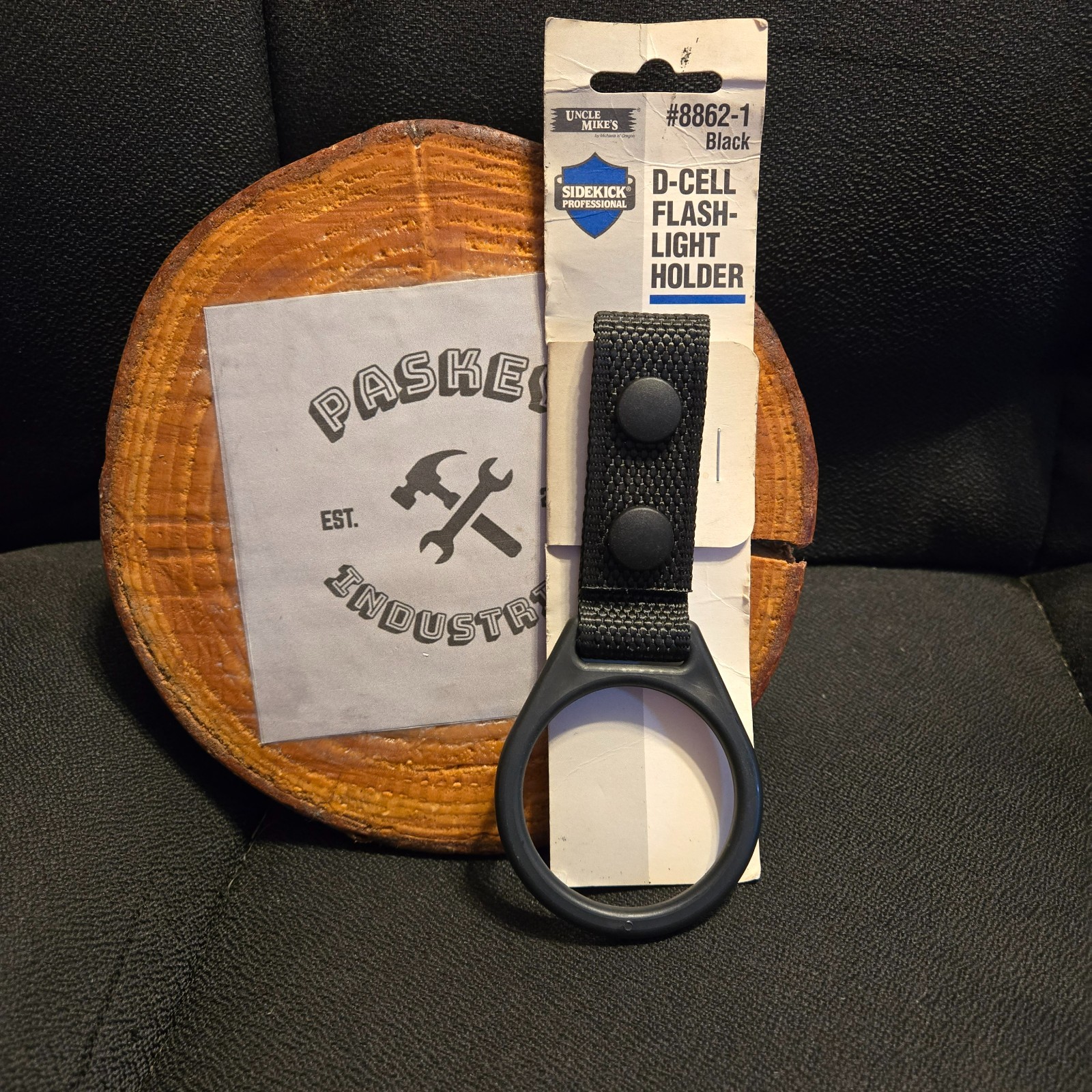 Uncle Mike's D-Cell Flashlight/Baton 2" Wide Ring Holder Nylon #8862-1