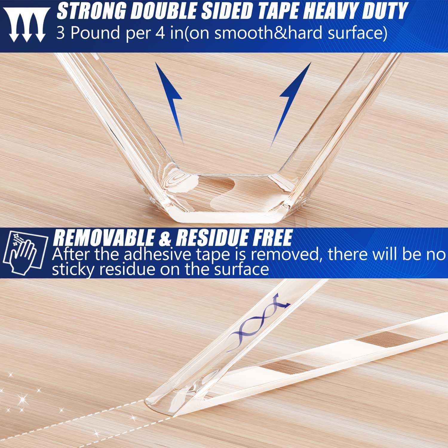 Double Sided Heavy Duty Nano Tape for Wall Carpet Picture Hanging