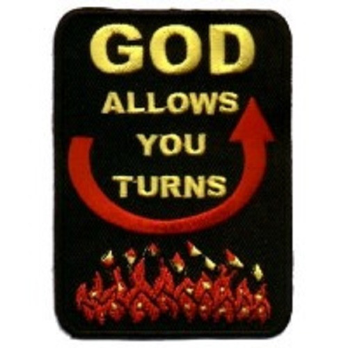GOD ALLOWS YOU TURNS CHRISTIAN RELIGIOUS EMBROIDERED PATCH**FREE SHIPPING**