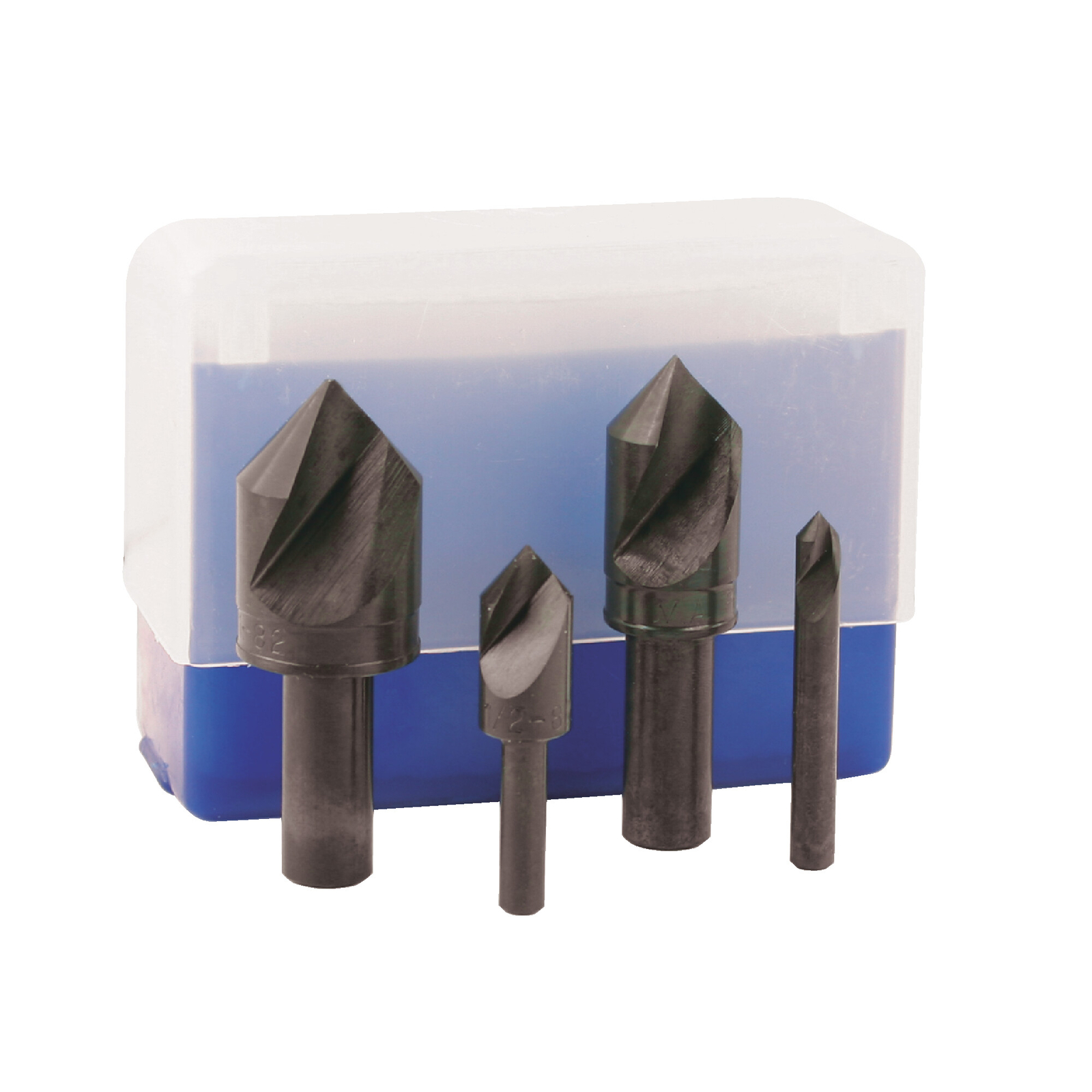M.A. Ford 4 Pc 1/4"-1" 82Deg  HSS Single Flute (Uniflute) Countersink Set