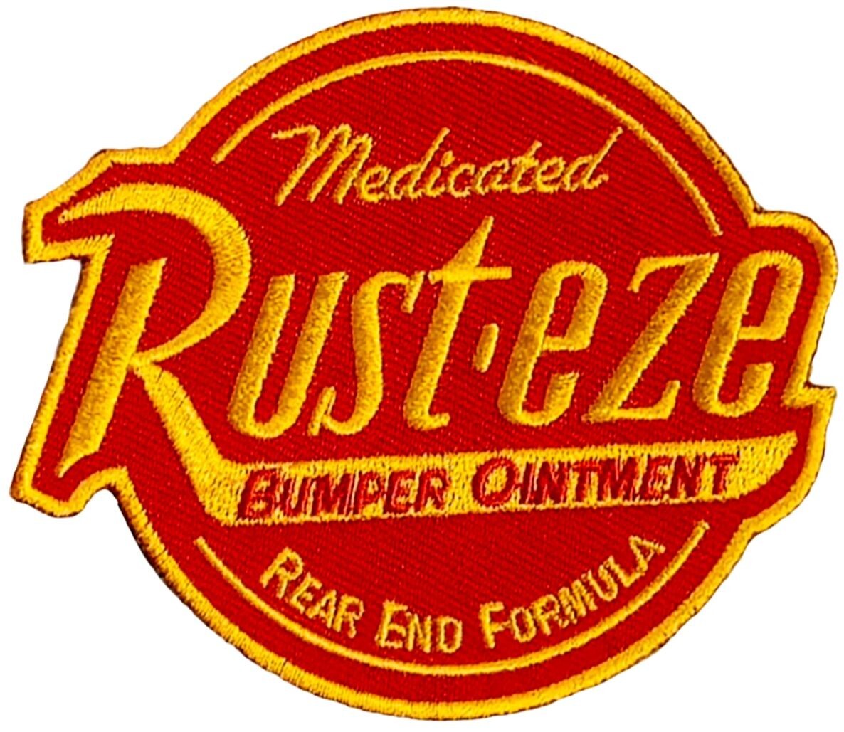 Medicated Rust-eze Bumber ointment Patch -  iron on or sew on  3.5" x 3"