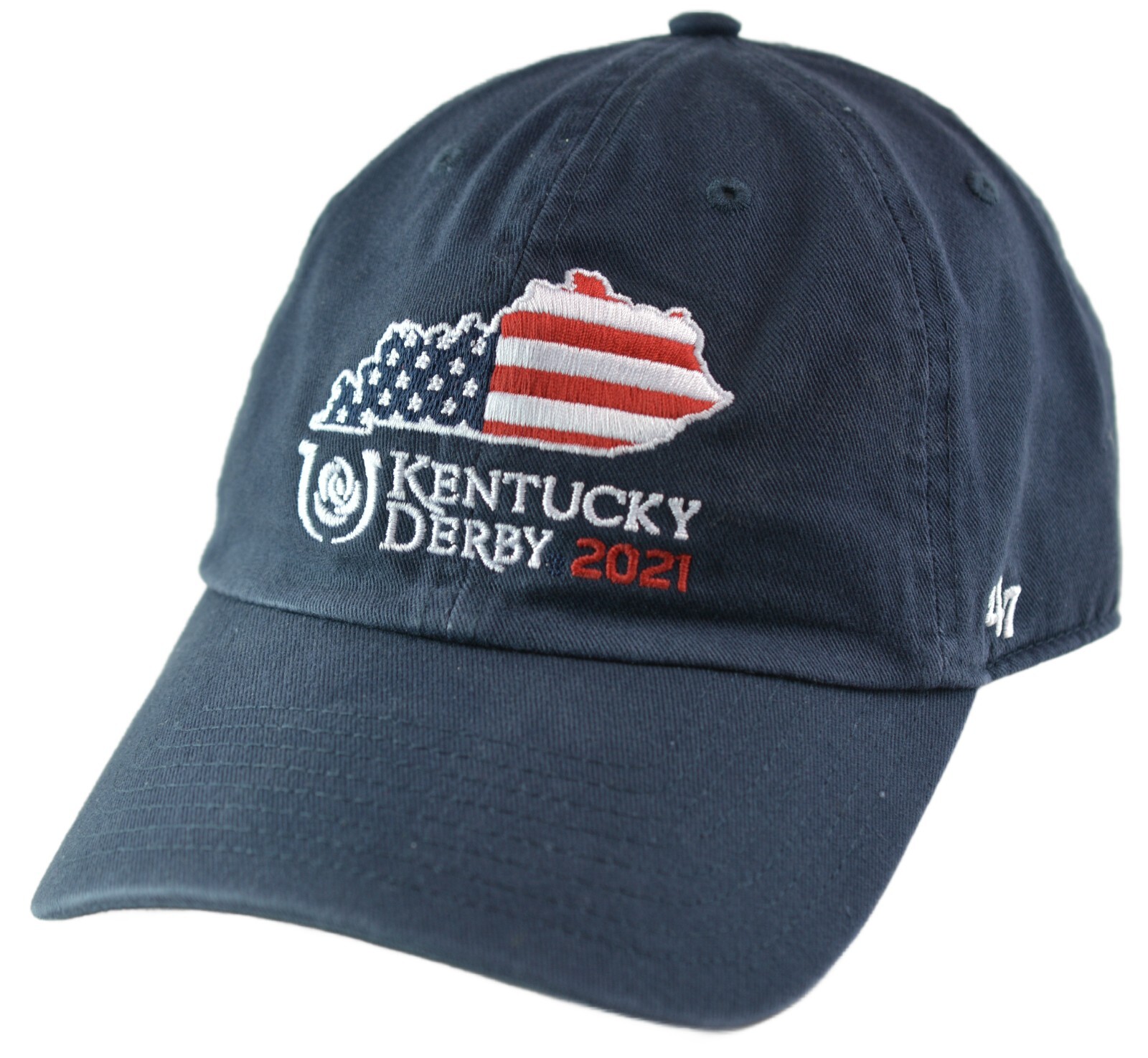 '47 Kentucky Derby Churchill Downs Statesman Flag Blue Clean Up Relaxed Fit Hat