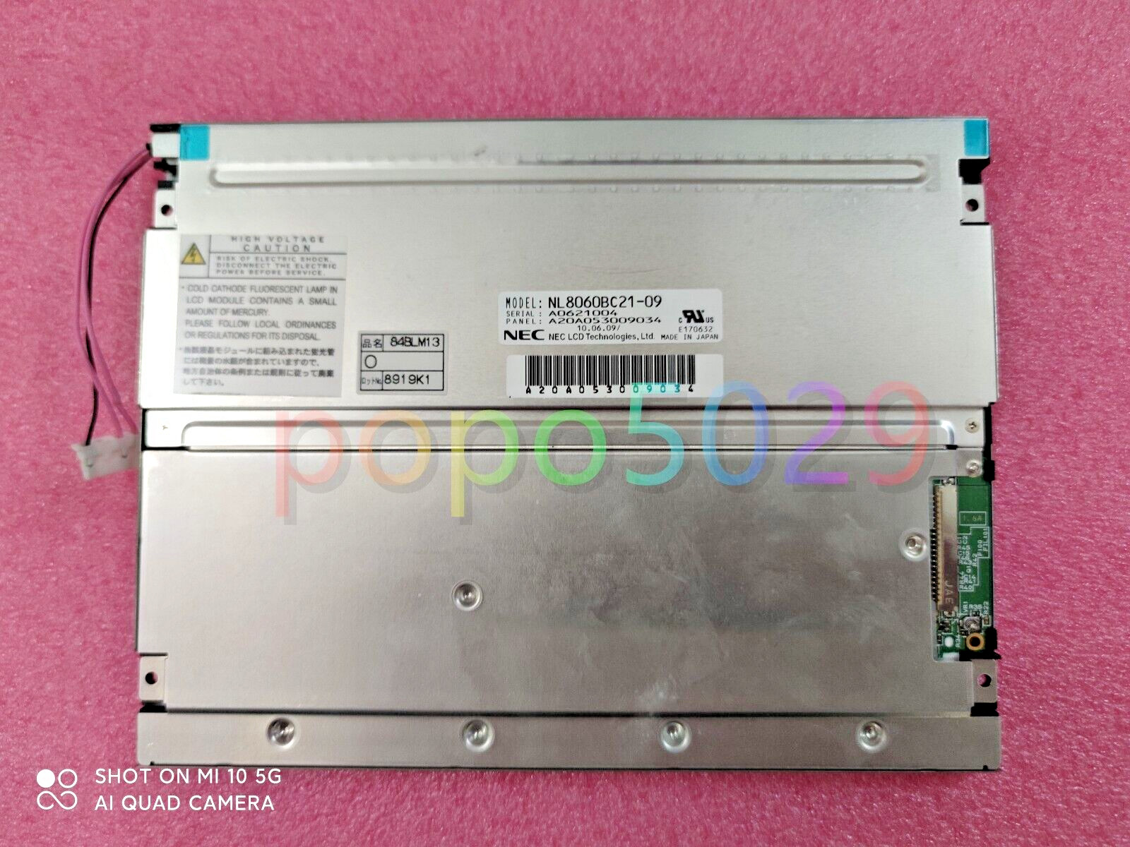 NL8060BC21-09  original industrial display LCD screen 8.4-inch , Fast Shipping
