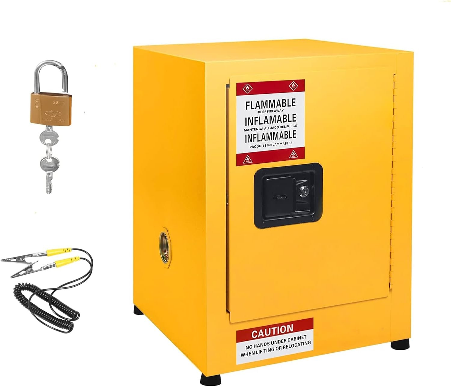 12 Gal Flammable Safety Cabinet Liquid Storage Cabinet 17"D x 17"W x 22"H