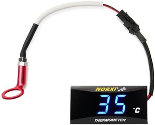 Cylinder Head Temperature Meter Engine Temperature Gauge with 10mm 14mm Probe...