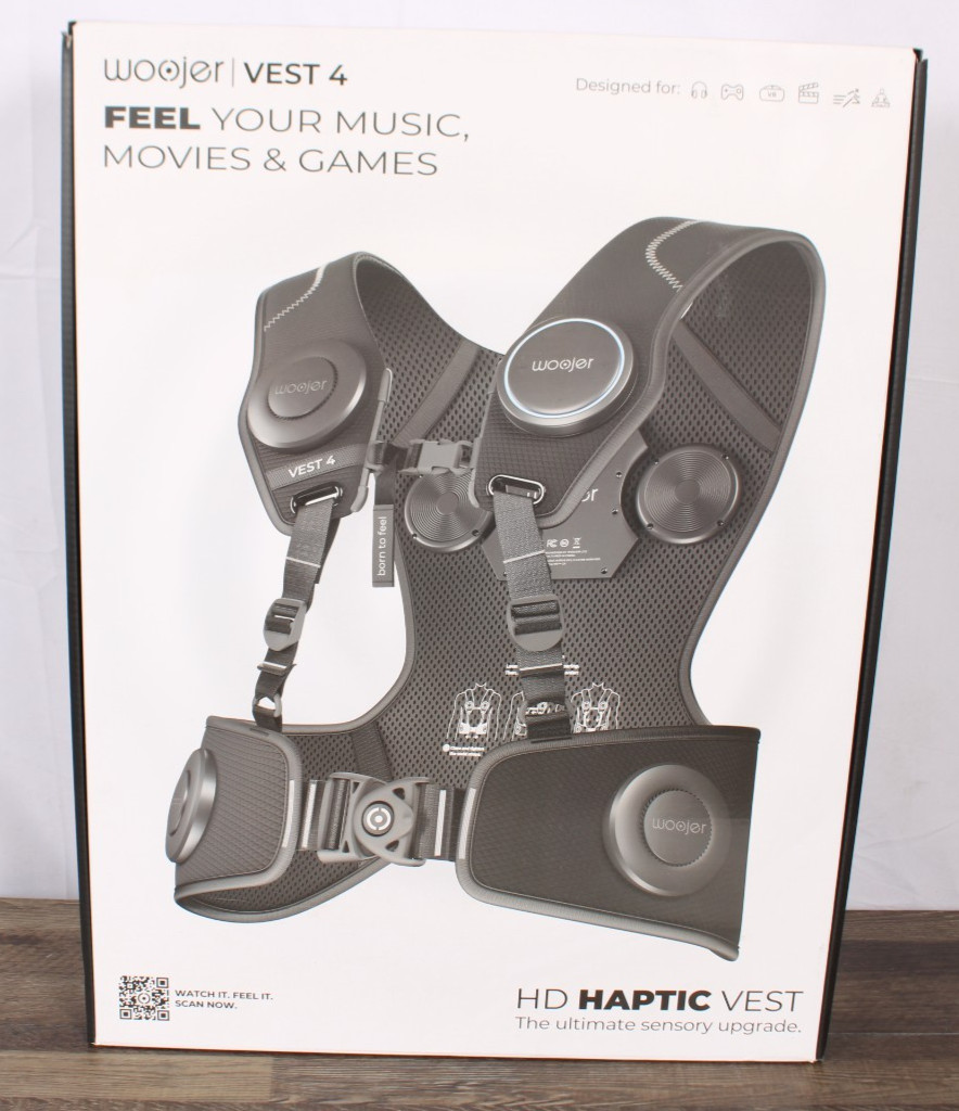 Woojer Vest 4 HD Haptic Vest-Feel Your Music, Movies & Games-Open Box-Tested