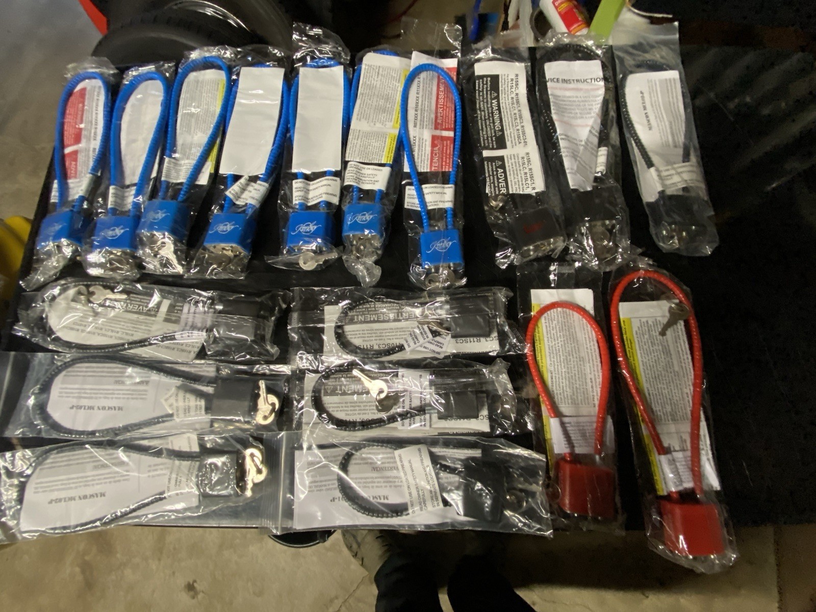 Brand New Cable Gun Locks Lot for Pistols, Steel