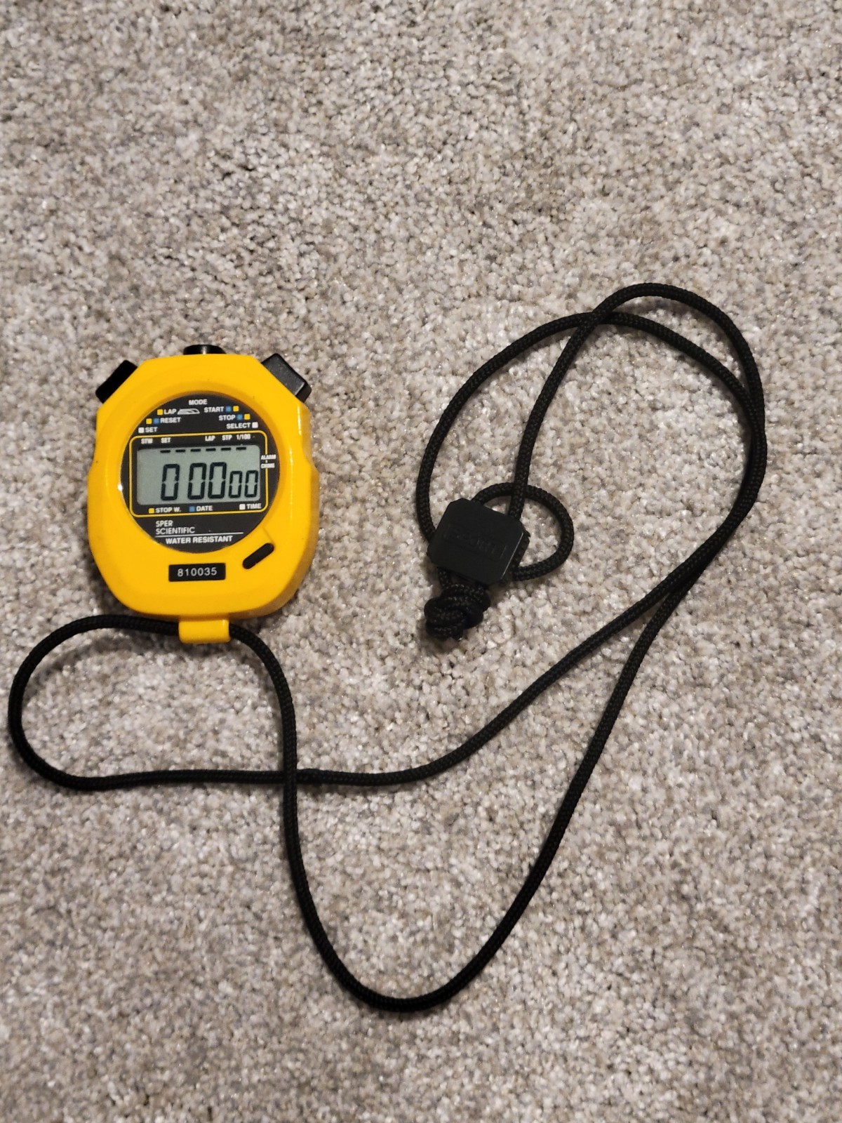 SPER SCIENTIFIC Water Resistant Stop Watch 810035 Tested And Works