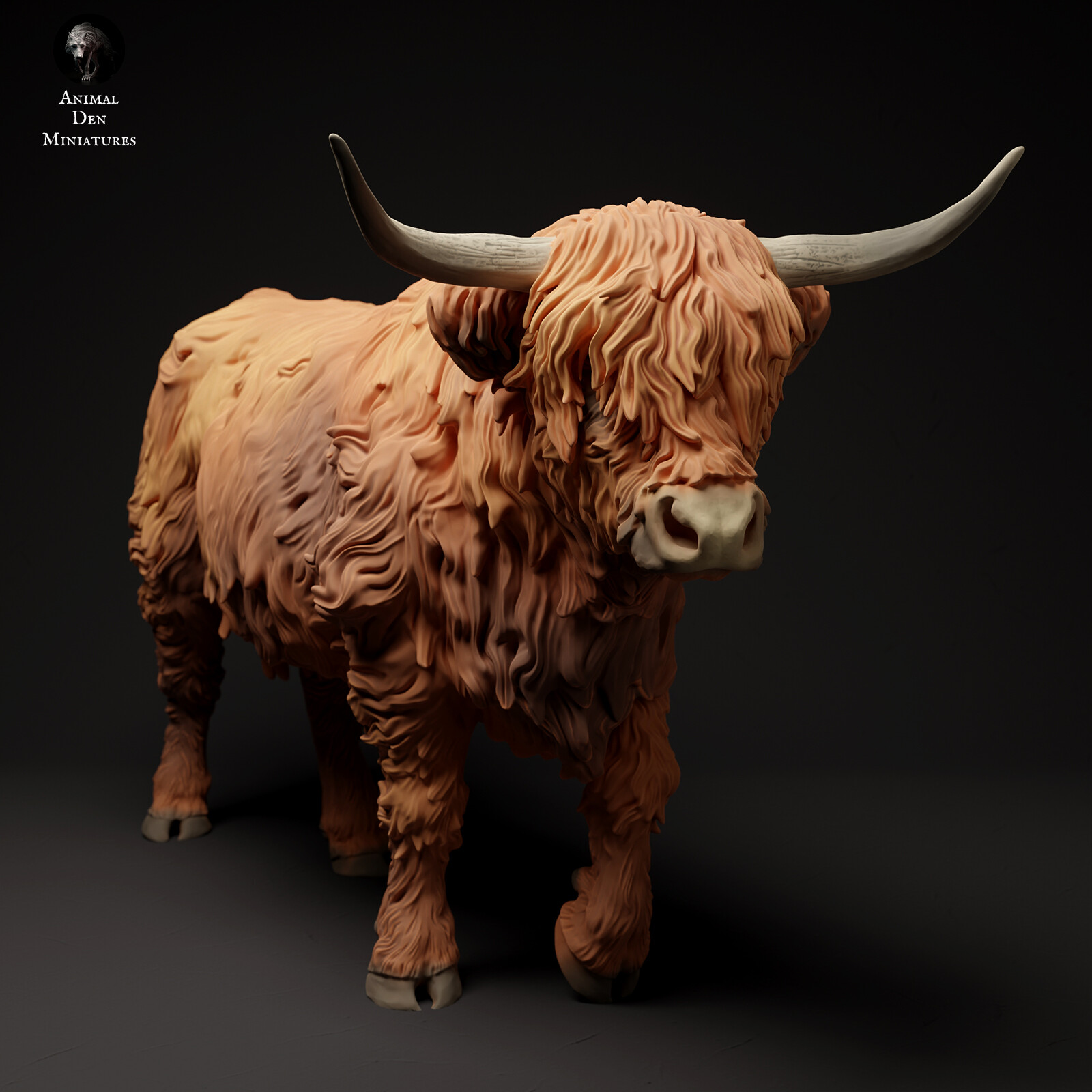 Highland Cow Resin 3d printed Model Railroad Diorama Unpainted Figure Farm Bull