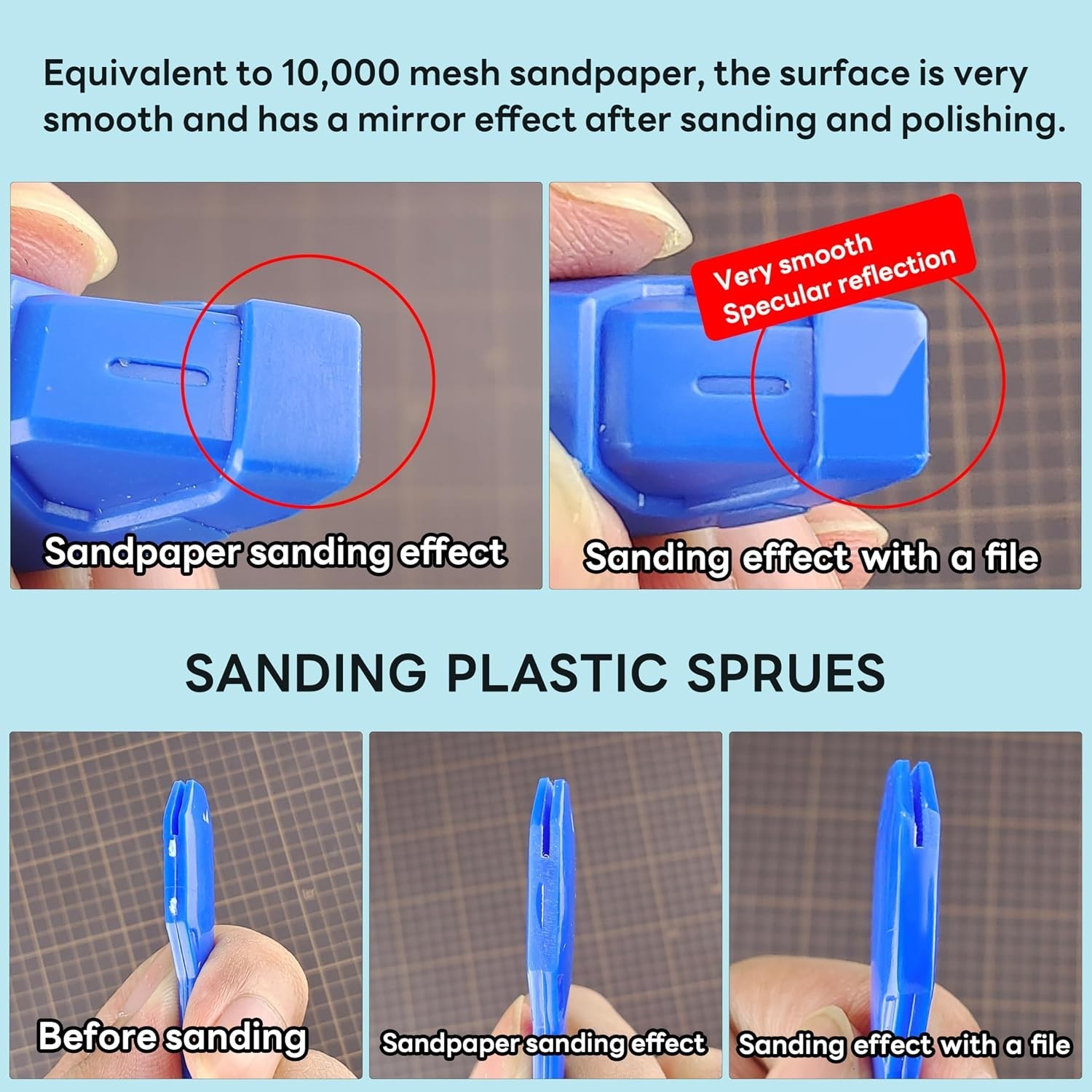 Precision Grit Glass Files Set - Ultimate Tool for Plastic & Resin Models