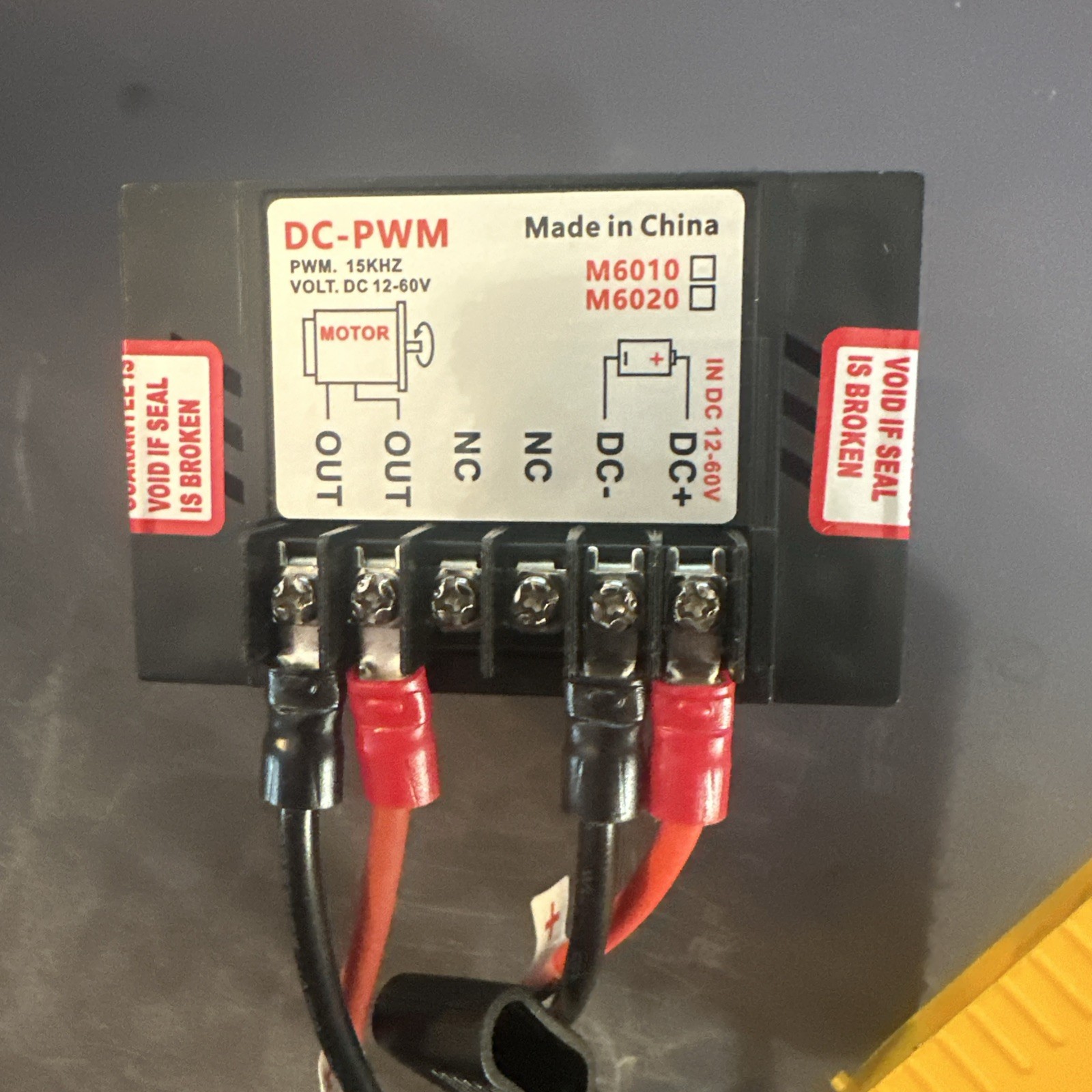DC 12-60V 20A PWM Brush Motor Speed Controller Reversible Camper Fan Switch