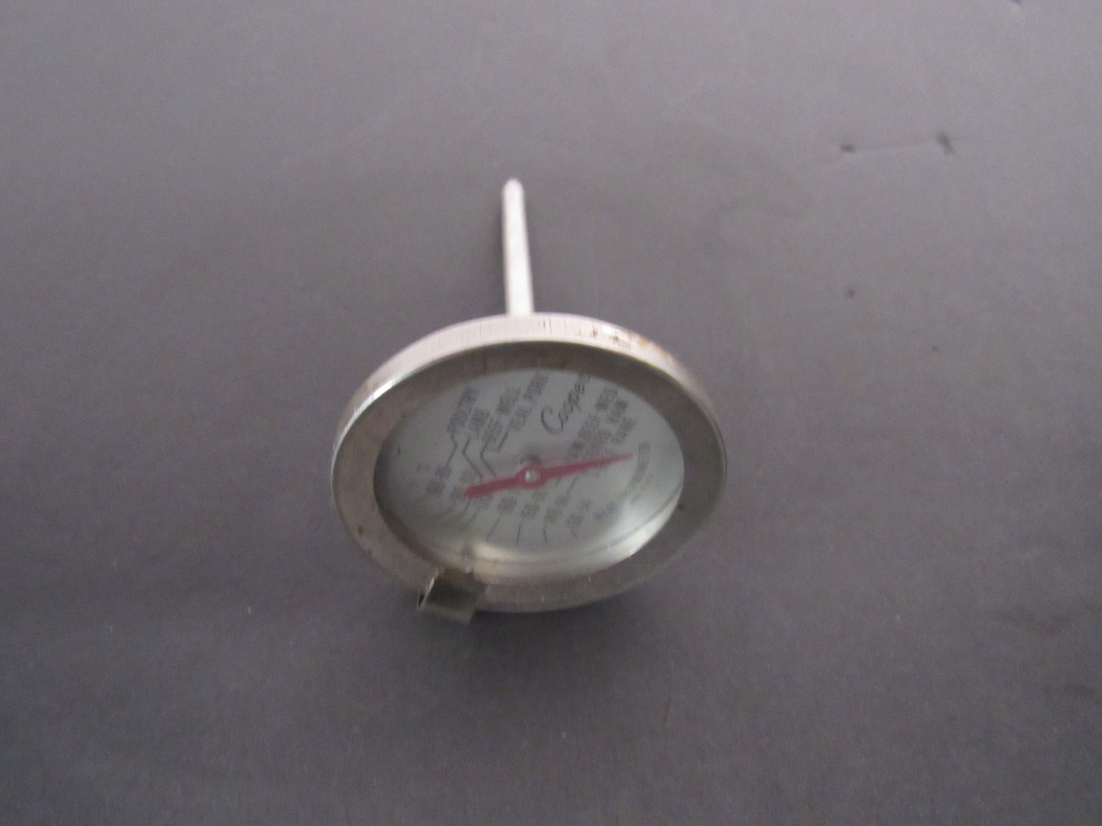 Vintage Cooper Meat Thermometer Dial Analog Kitchen Tool 4 3/4"