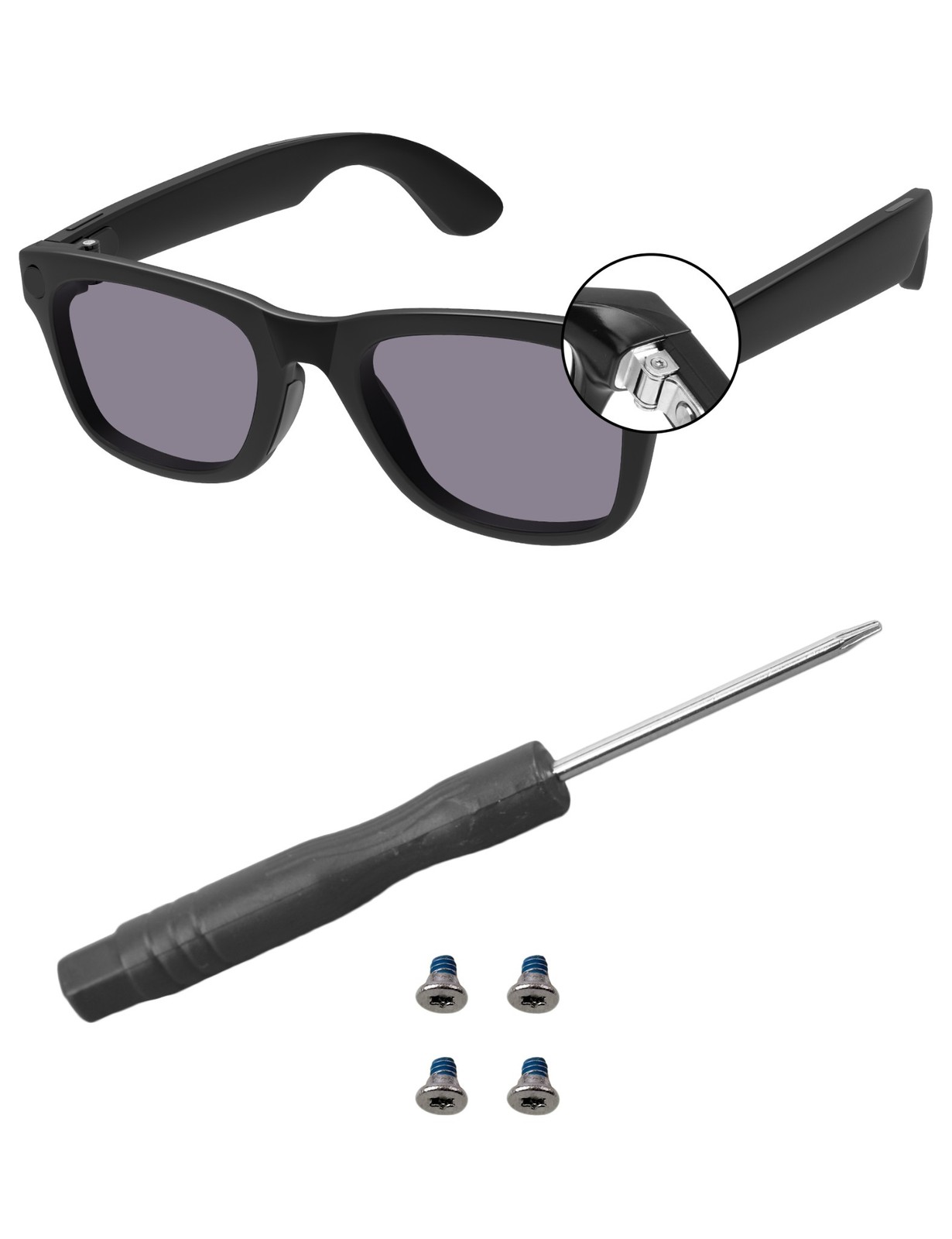 Replacement Screws Repair Screw Kit for Ray-Ban Meta Wayfarer RW4006 50mm